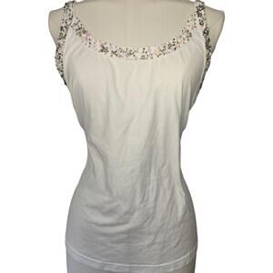 Y2k together ivory embellished tank